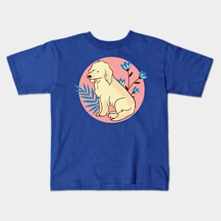 Fluffy Golden Retriever Kids T-Shirt